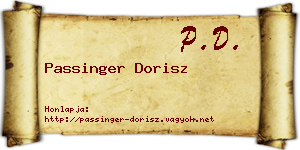 Passinger Dorisz névjegykártya